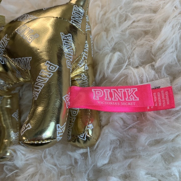 Victoria Secret 2014 Pink Fashion Show Gold Plush Dog Collectible - Picture 8 of 9
